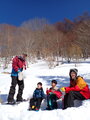 Welcome to Japan! Snowshoe tour with cheerful and smiling family