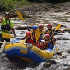 力を合わせて利根川下り！